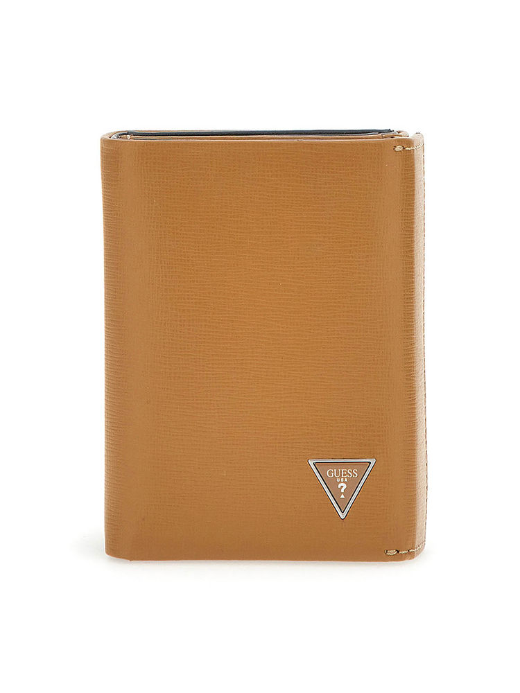Guess Yellow Solid Mito Trifold Card with Coin Pocket Wallet-image-22