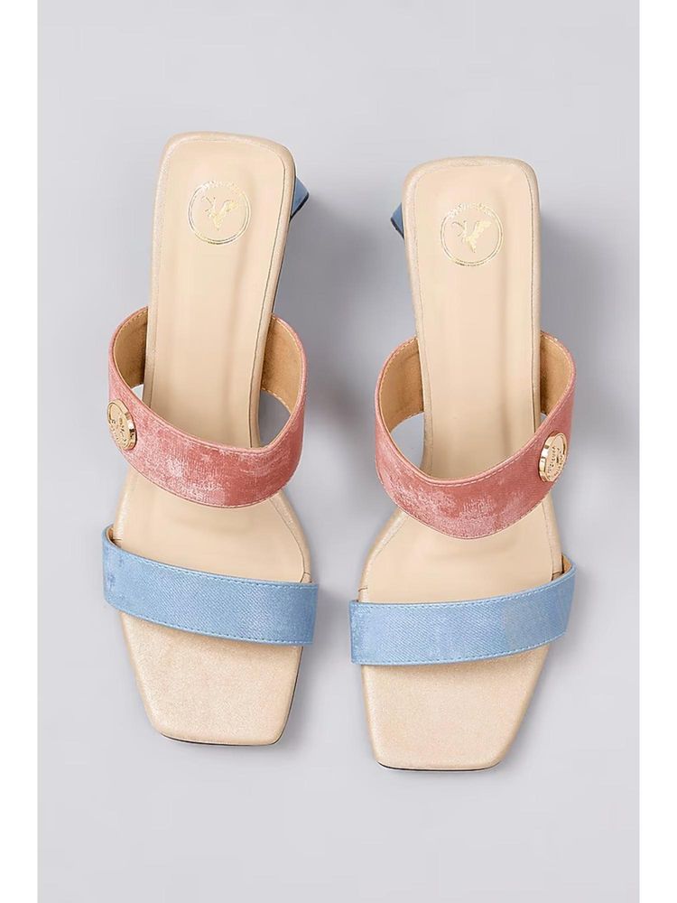Sana K Luxurious Footwear Pink and Blue Vegan Leather Unicorn Heels-picture-18