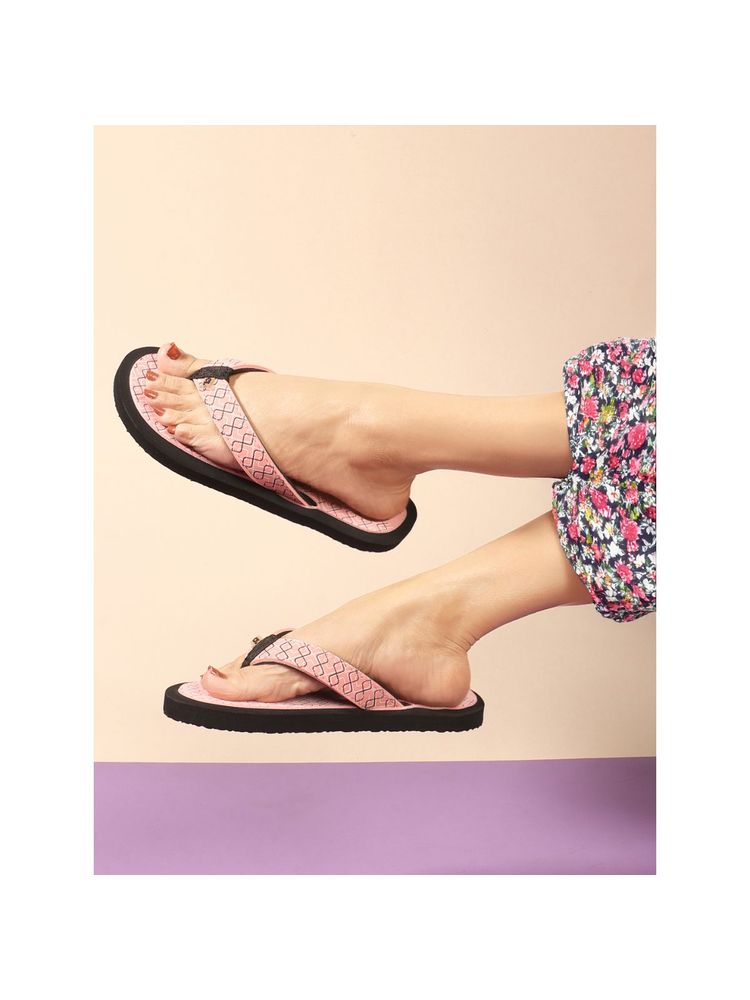 Carlton London Peach Eva Casual Women Flipflops-picture-12