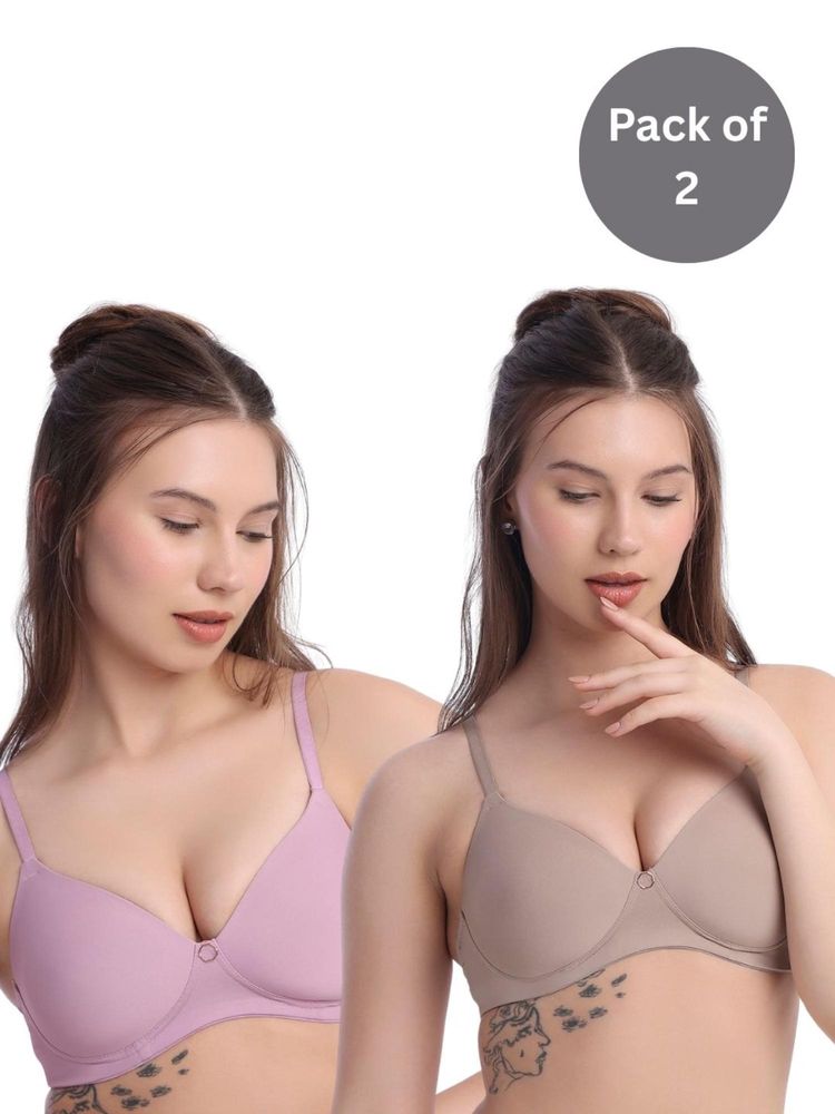 bodyline Andie Polyamide T-Shirt Bra - Multi-Color (Pack of 2)-picture-33