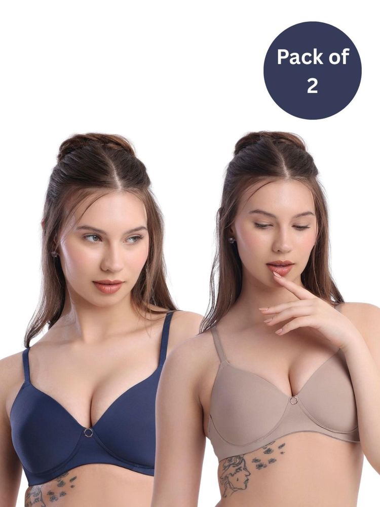 bodyline Andie Polyamide T-Shirt Bra - Multi-Color (Pack of 2)-picture-29