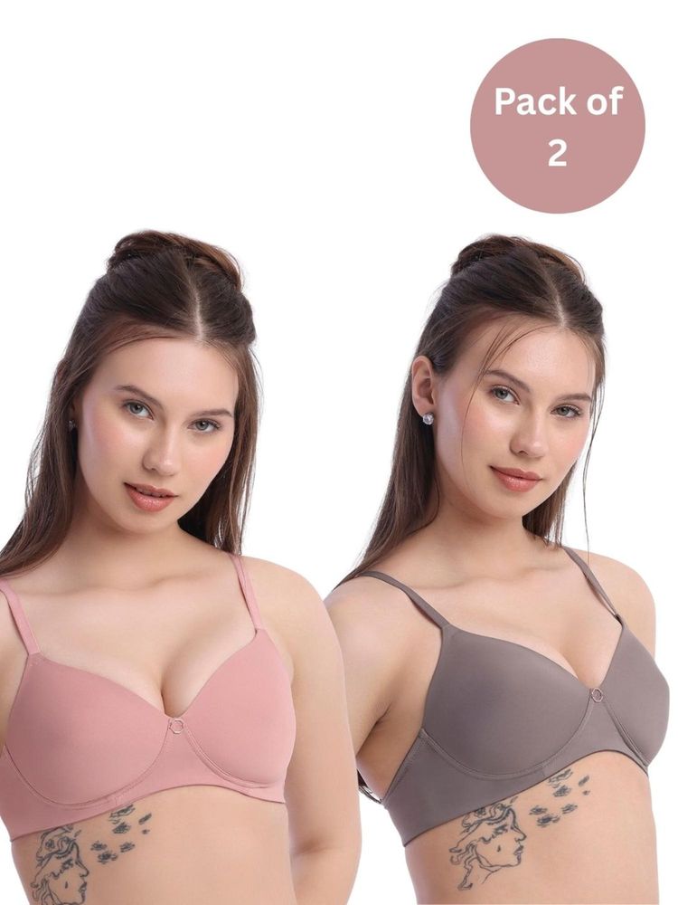 bodyline Andie Polyamide T-Shirt Bra - Multi-Color (Pack of 2)-picture-27