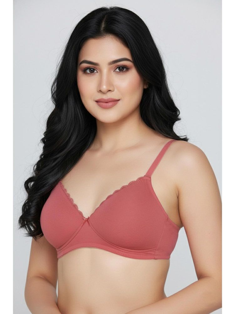 Zivame Padded Non Wired Medium Coverage T-shirt Bra - Faded Rose-picture-21