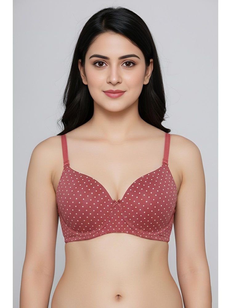 Zivame Padded Regular Wired T-shirt Bra - Polka-picture-8