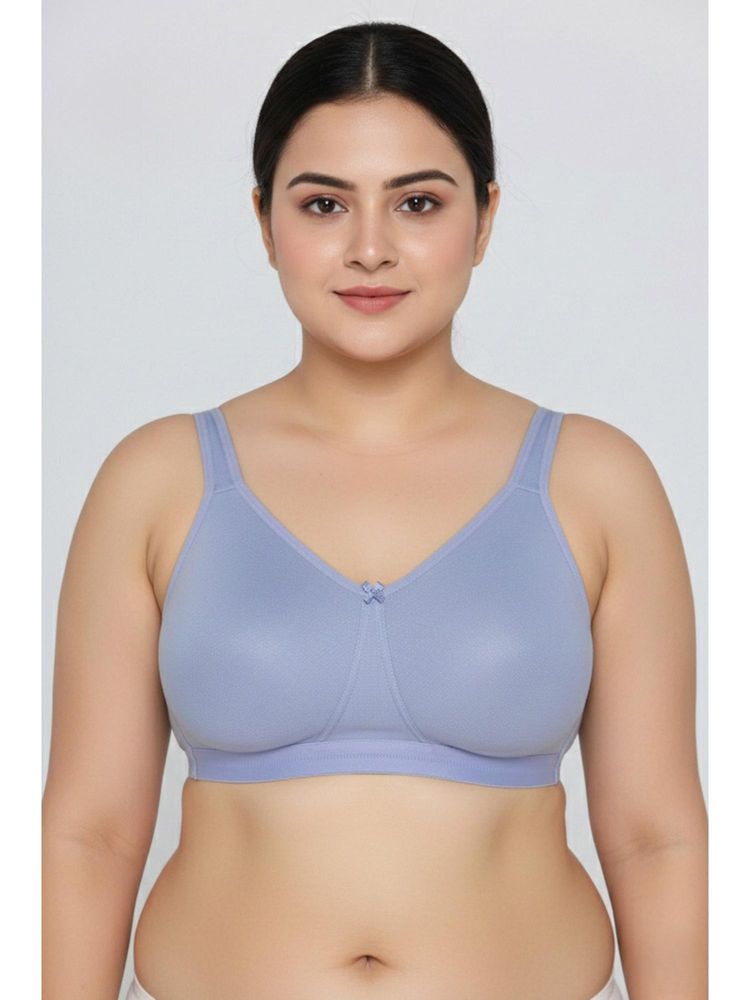Zivame True Curve Double Layered Non Wired Full Coverage Minimiser Bra - Blue Blizzard-picture-11