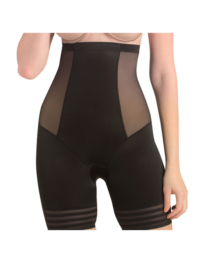 Swee Coral High Waist And Short Thigh Shaper For Women - Black-picture-20