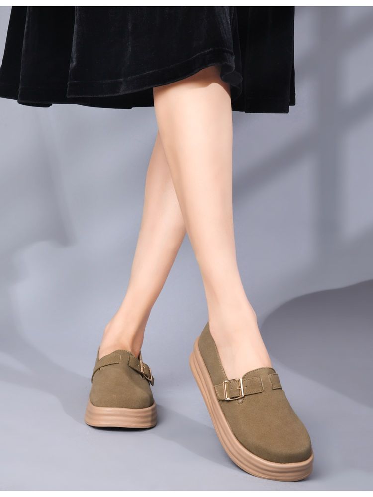 SHUZ TOUCH Women Olive Loafers-picture-26