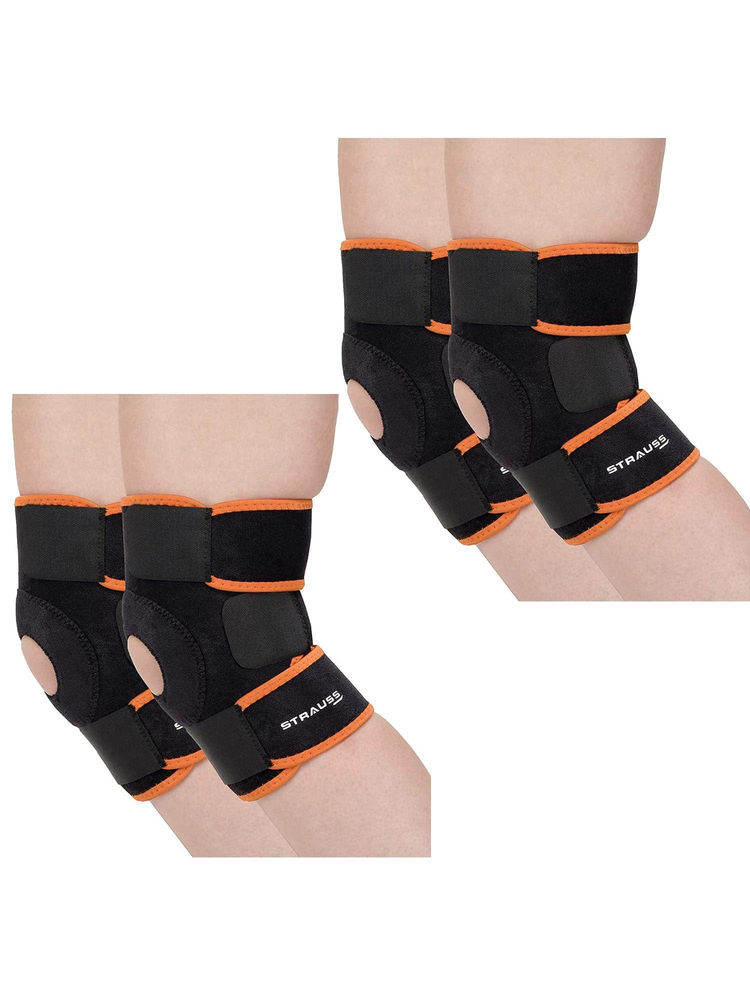 Strauss Pack of 2 Orange Adjustable Knee Support Patella-picture-12
