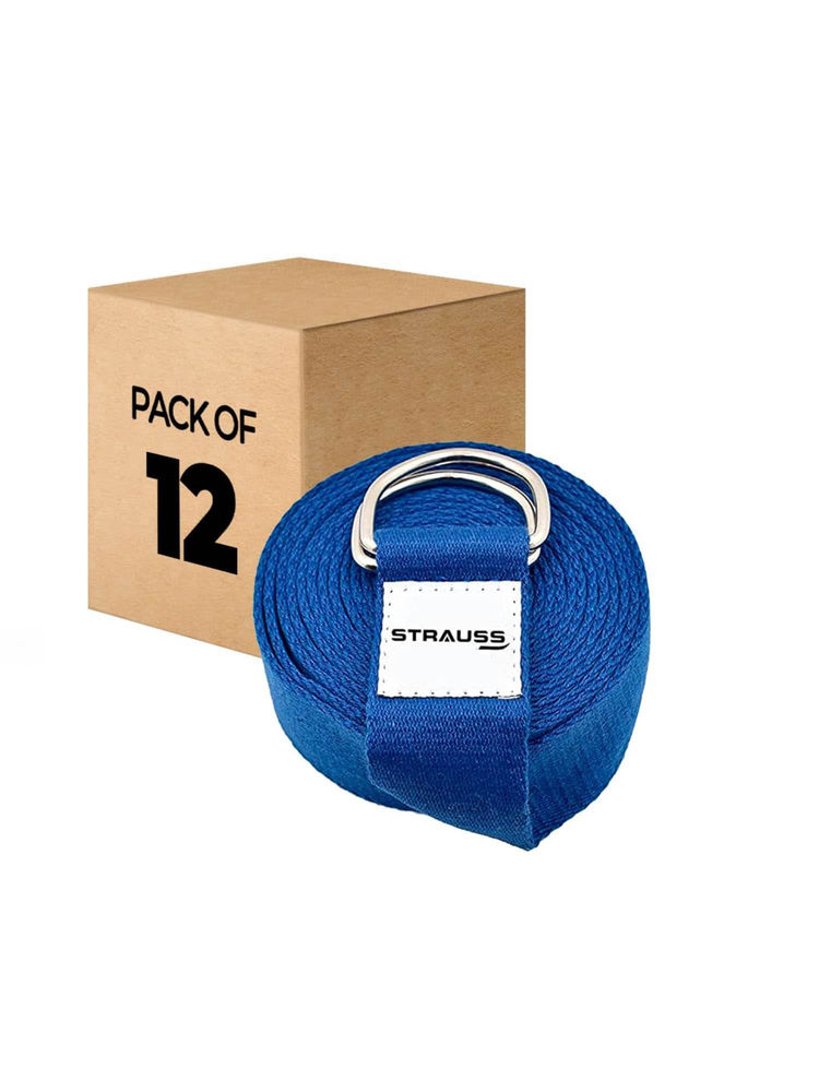 Strauss Pack of 12 8 Feet Blue Yoga Belt-image-6