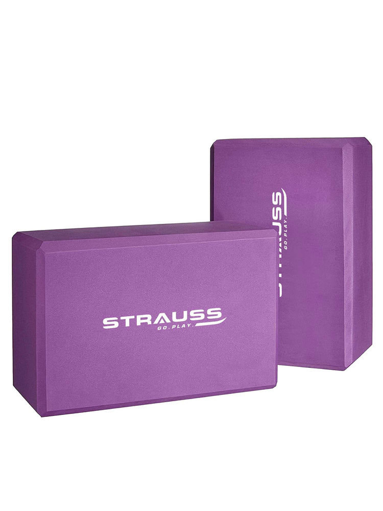 Strauss Pack of 2 Yoga Block - Purple