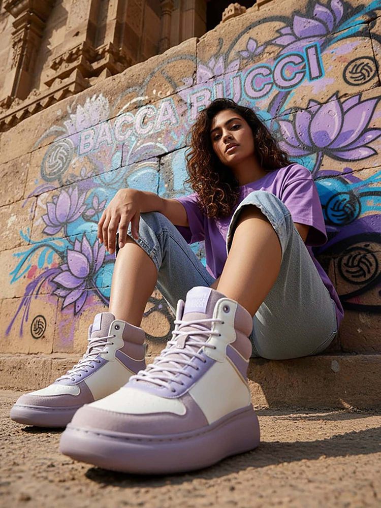 Bacca Bucci Discovery Noir Women’s Mid Top Sneakers Purple-image-35