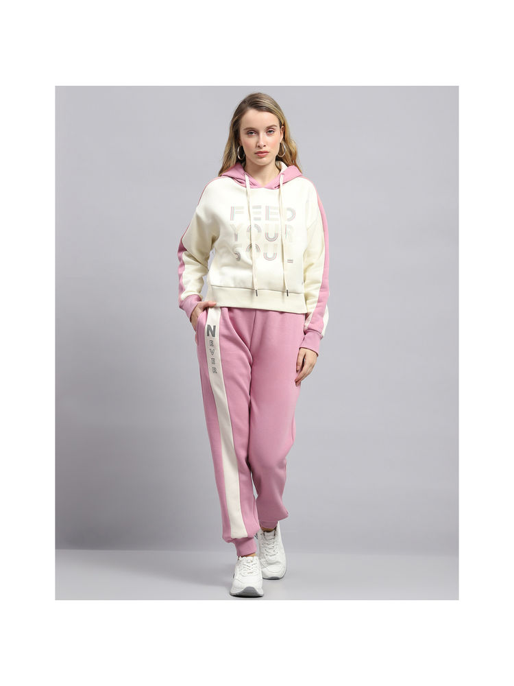 Monte Carlo Womens Colorblock Pink Hooded Neck Full Sleeve Tracksuit (Set of 2)-picture-21