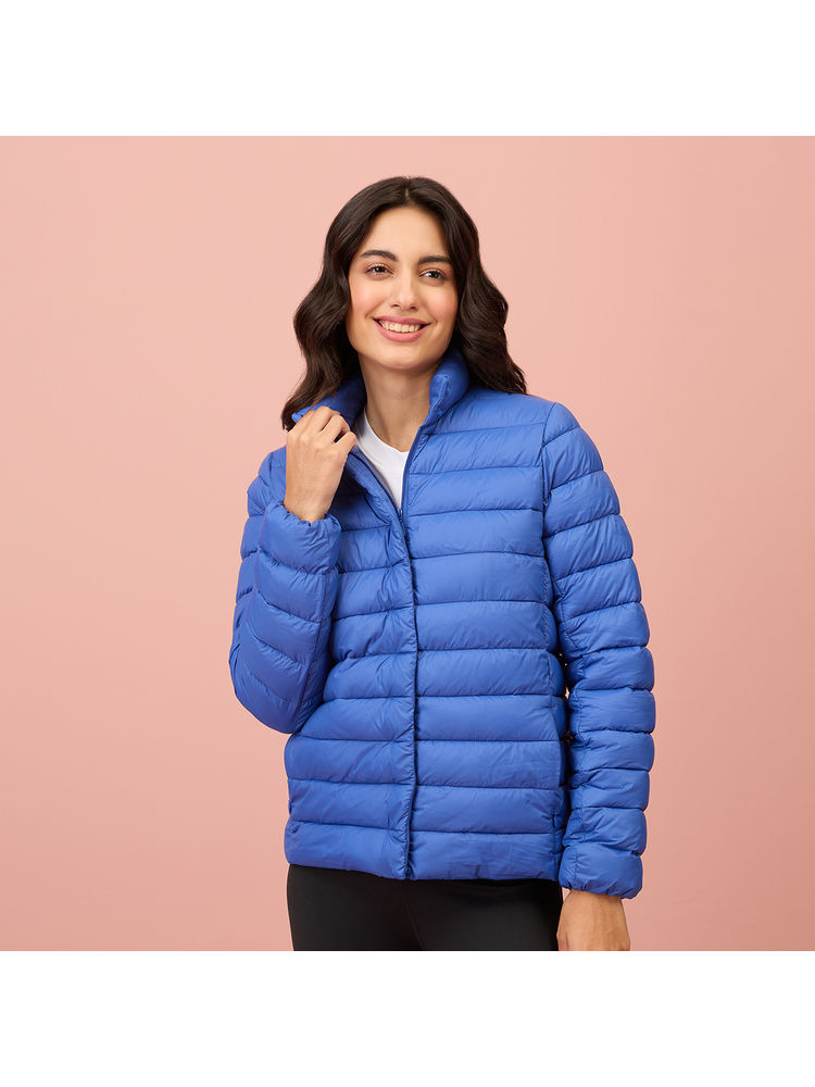 NYKD By Nykaa Ultra Light Weight Puffer Jacket with Inbuilt Bag (Set of 2)-NYAT405-Blue-picture-18