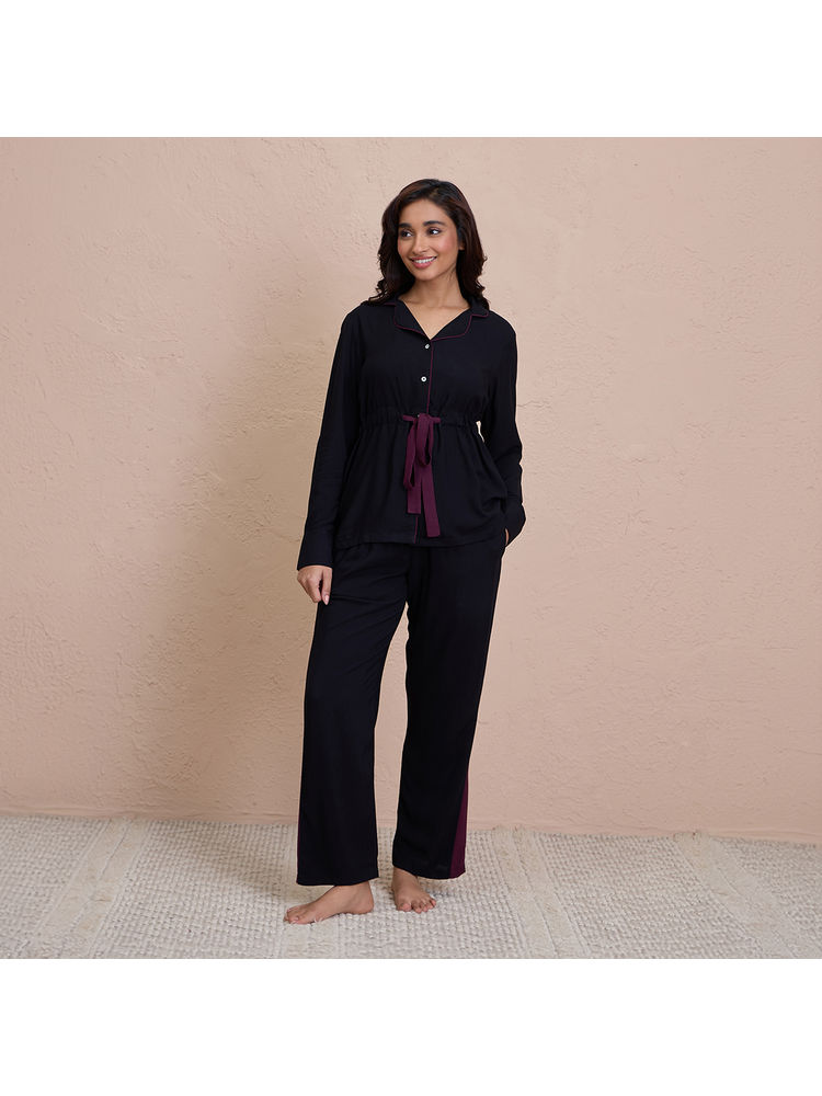 Nykd By Nykaa Style Me Up Rayon Set - NYS904 - Black-picture-17