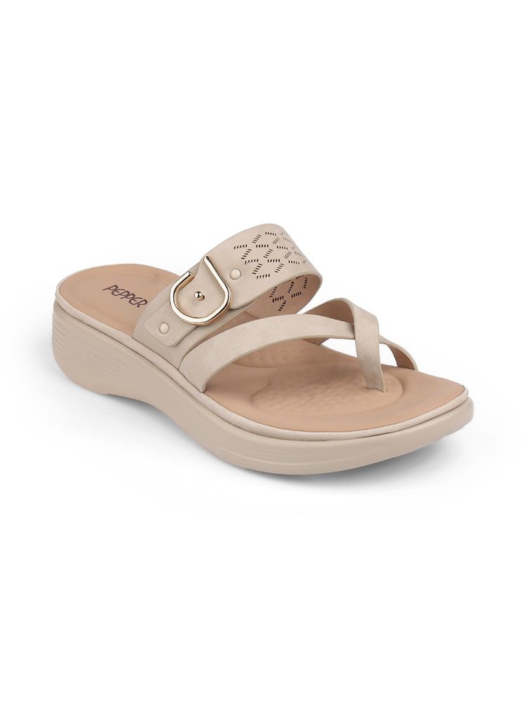 PEPPER Cream Sandals-image-4