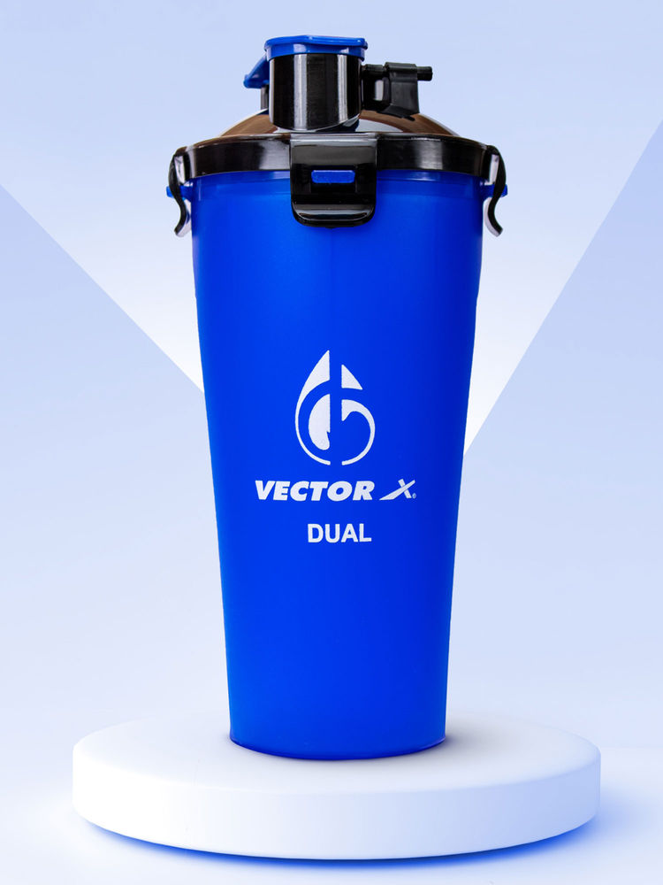 Vector X Dual Shaker/Sipper Bottle with Two Compartment for Storing Different Drinks (700ml)-picture-26