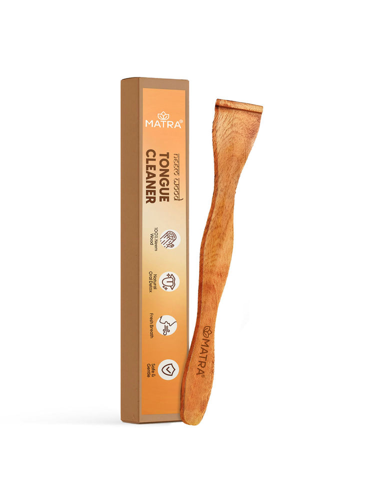 Matra Neem Wood Tongue Cleaner Wooden Scraper For Oral Hygiene & Digestive Health-picture-15
