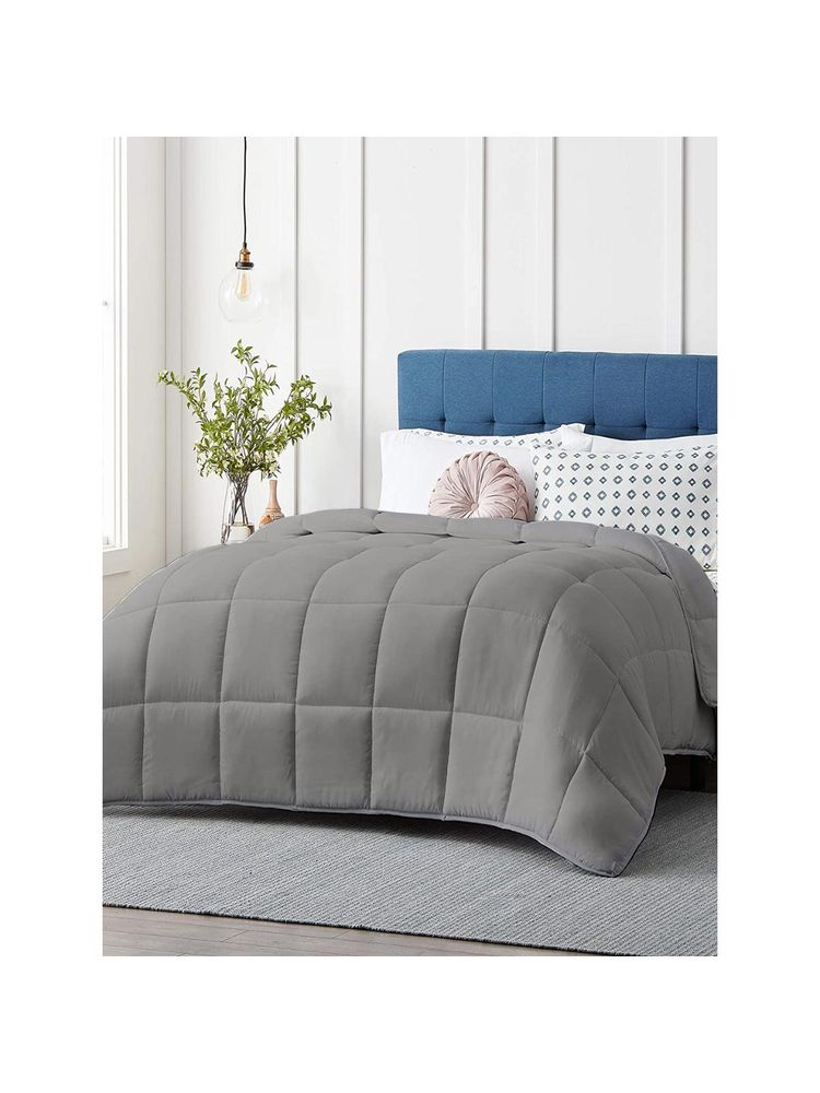 Razzai Grey-Coloured Microfiber Ac Room 100 Gsm Single Bed Comforter-image-46