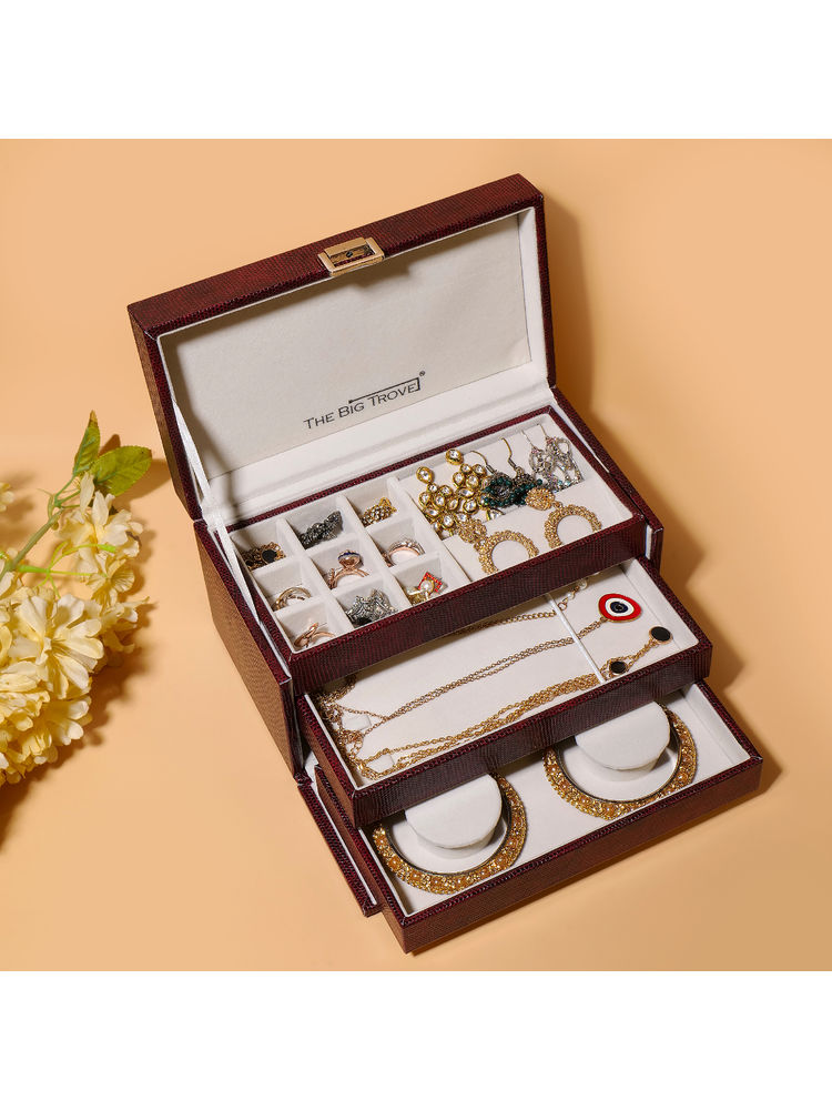 La Trove Locker Safe Luxury Jewellery Storage Box-picture-32