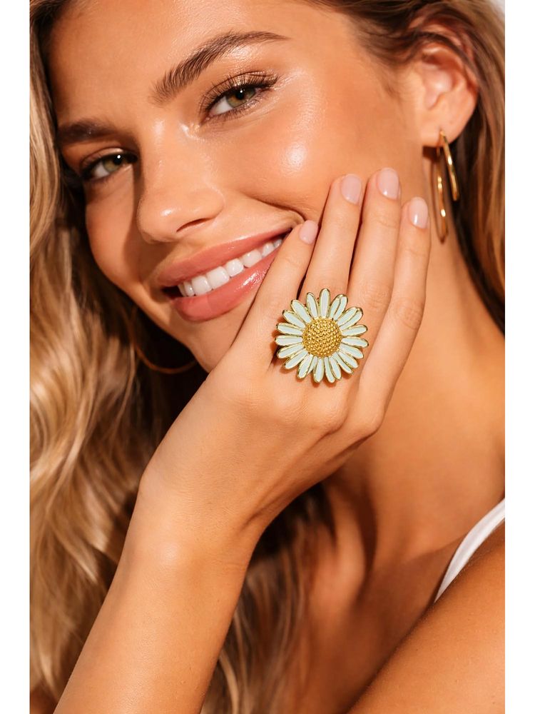 Niska Daisy Green Open Ring Green-image-13