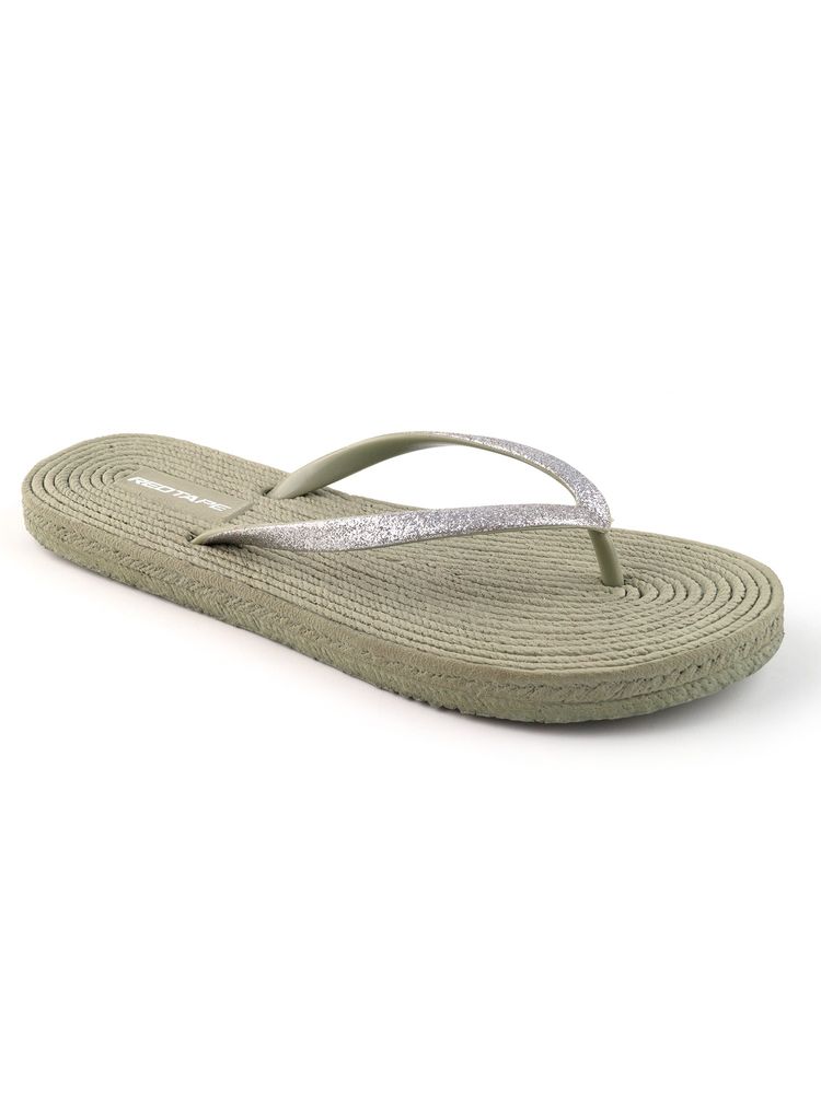 Red Tape Women's Thomes Olive Flipflops-picture-25