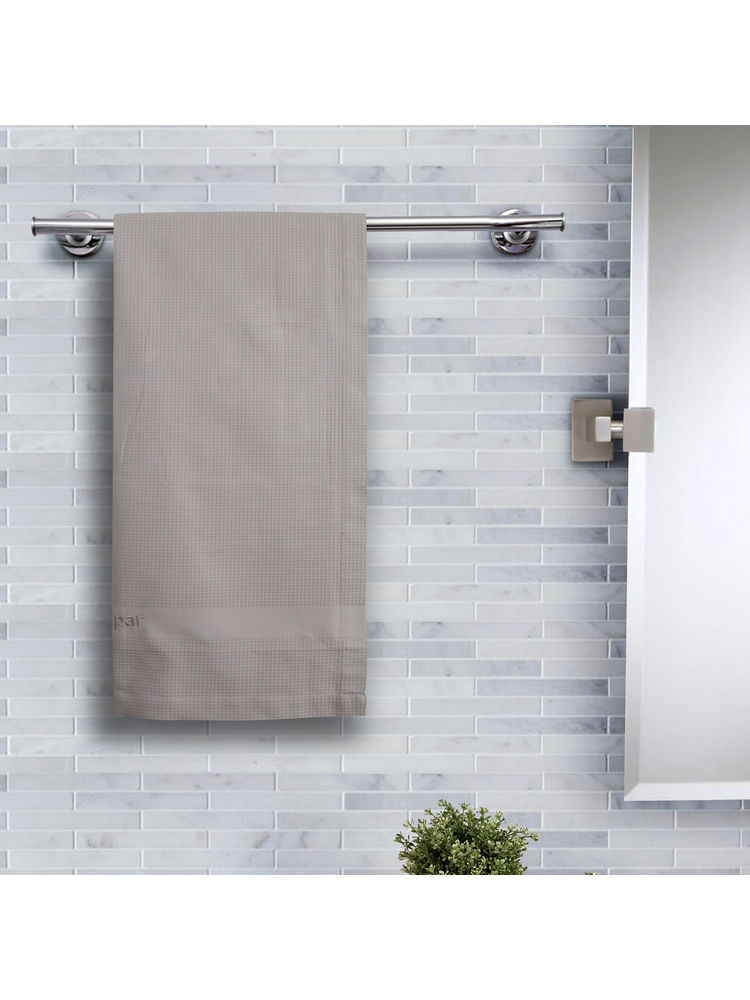 Maspar Colorart 215gsm Cotton Catalina Solid Grey Medium Bath Towel-image-35