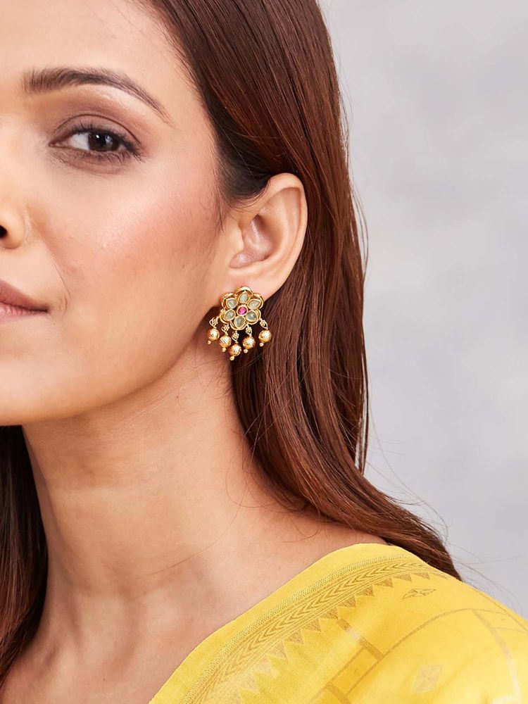fabindia fashion Fabindia Multi-Color Metal Drops Earrings-picture-13