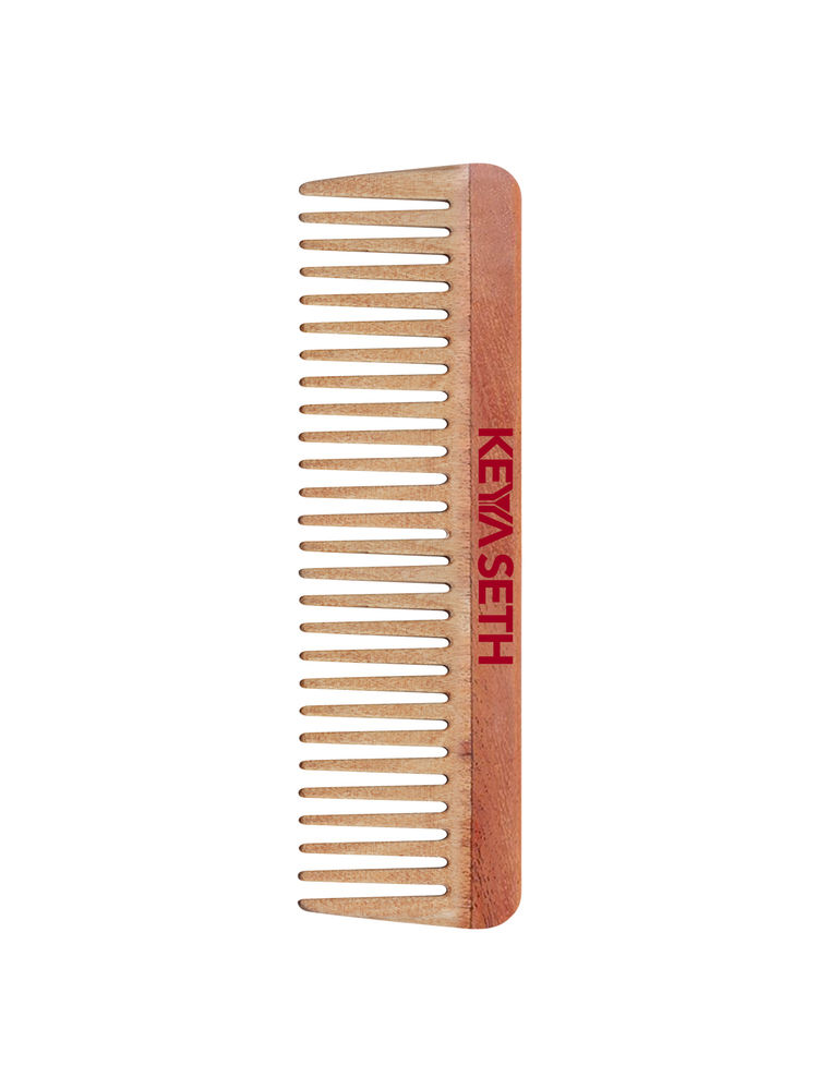 Keya Seth Aromatherapy Neem Wooden Comb Wide Tooth For Hair Growth For Men & Women All Purpose - Large