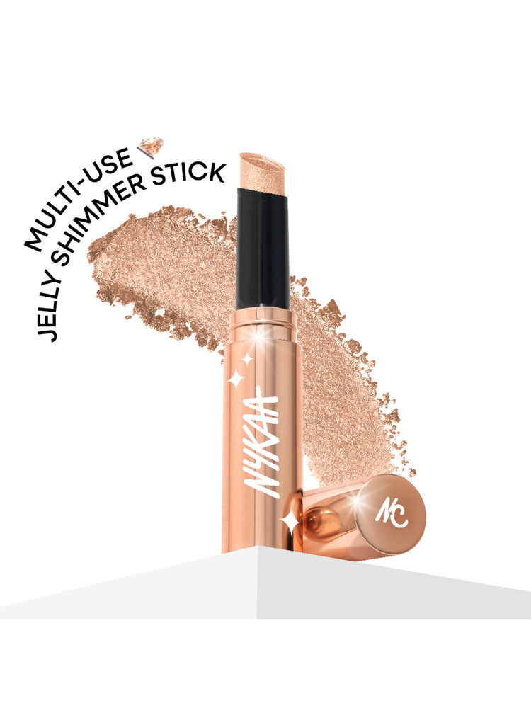 Nykaa Diamond Jelly Cooling Shimmer Eyeshadow Stick - Multi-Use, High Shine Glitter - Champagne Drip-image-8