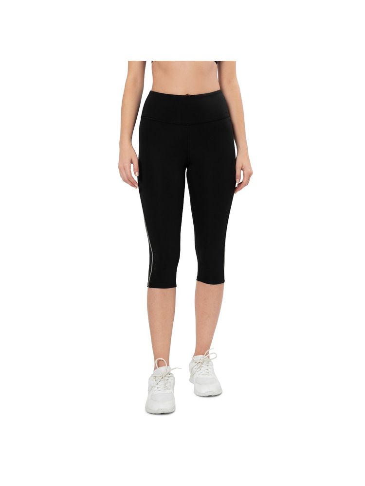 Amante Black High Rise Energize Active Capri-image-5