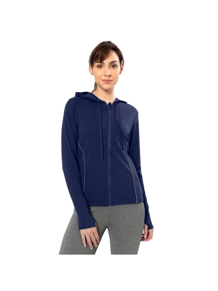 Amante Blue Full Sleeve Flaunt Hoodie Jacket-picture-13