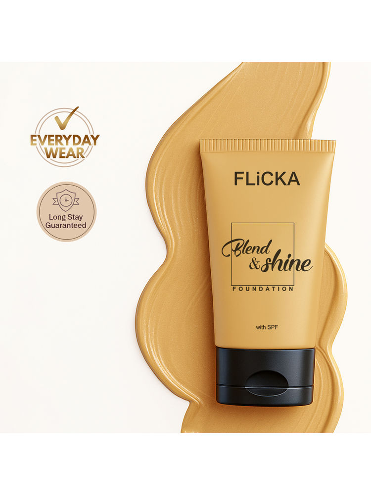 Flicka Blend & Shine Lumi - Matte Liquid Foundation Medium To High Coverage All Skin Types-picture-26