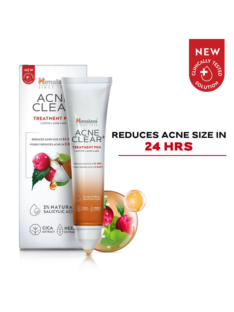 Himalaya Acne Clear+ Spot Treatment Pen with 2% Natural Salicylic Acid Reducing Acne Size in 24 hrs