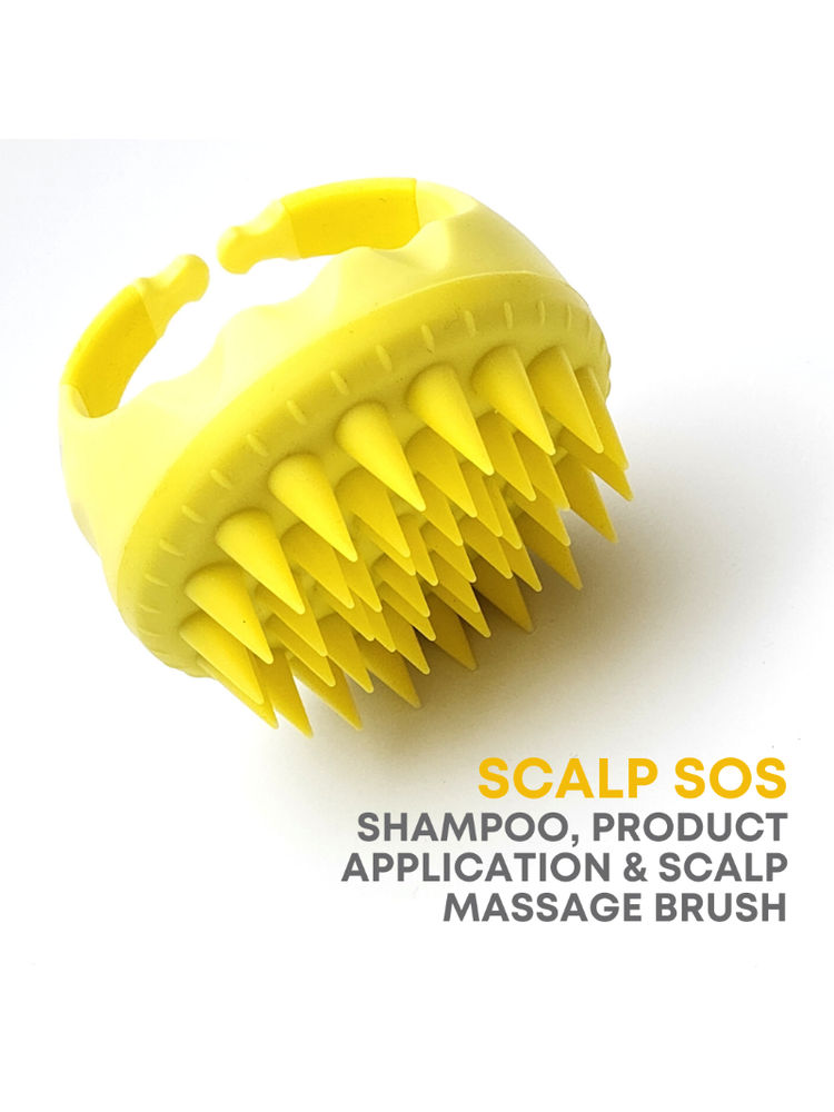 Alan Truman Scalp SOS - Scalp Massage & Shampoo Brush - Yellow-image-19