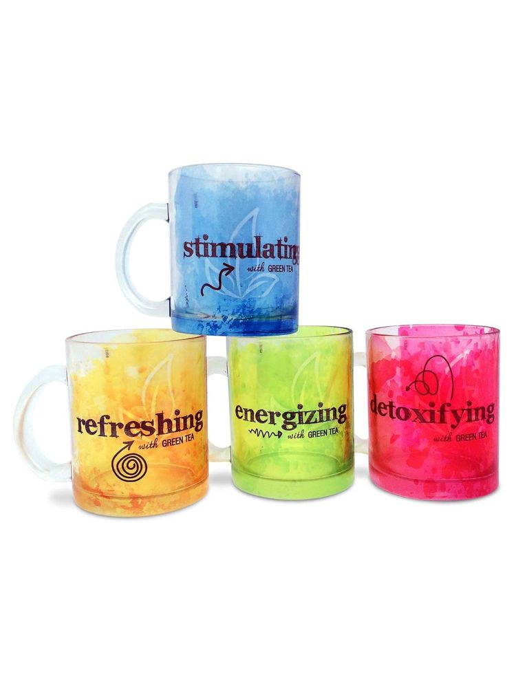 Hot Muggs Green Tea - Detoxifying - Set of 4 Glass Mugs-picture-19