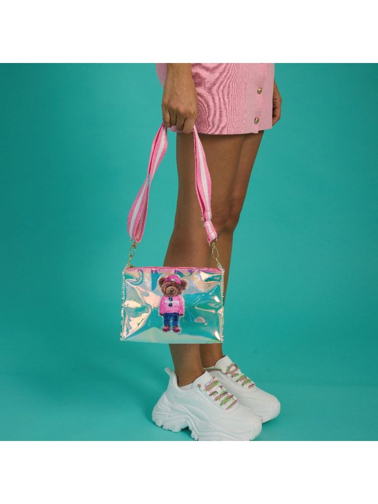 Hamster London Pink Ted H Triangle Medium Sling Bag-image-42