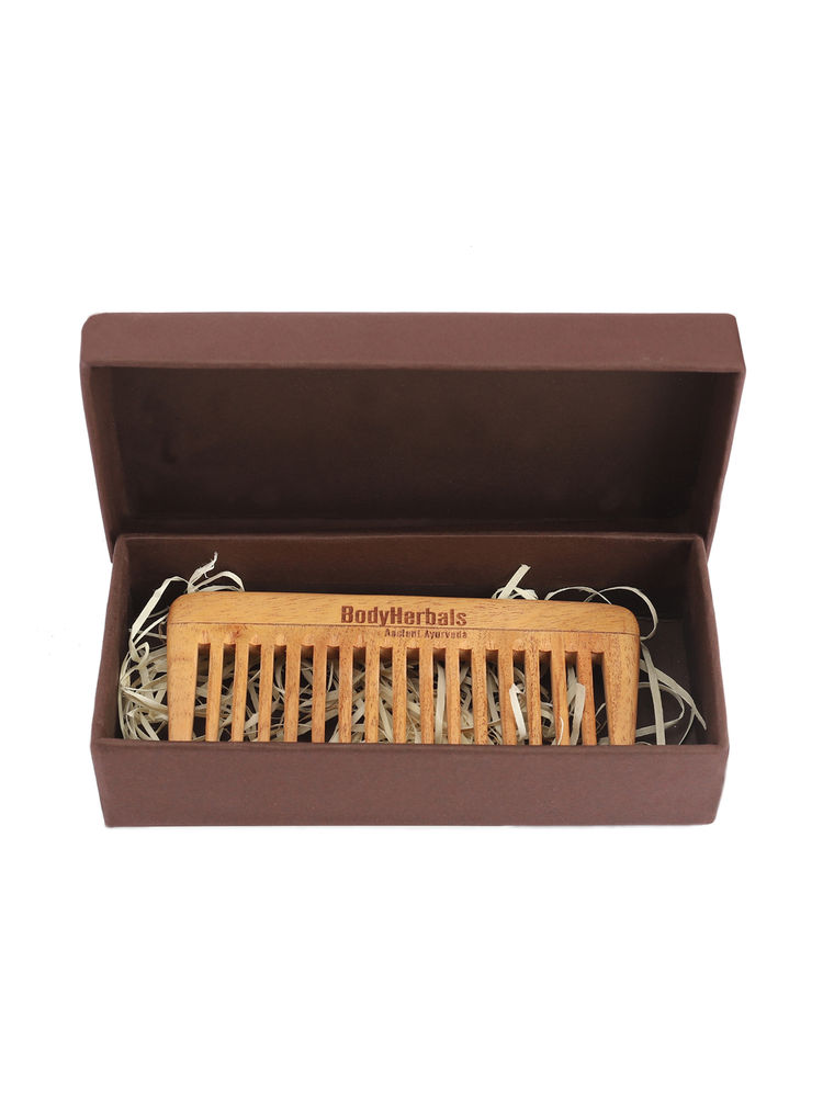 BodyHerbals Dressing Comb, Hand Made With Design In Gift Box-image-1
