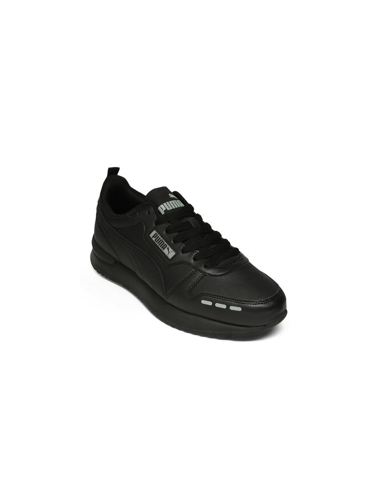 Puma Black R78 Cushioned Platform Sneakers-image-16