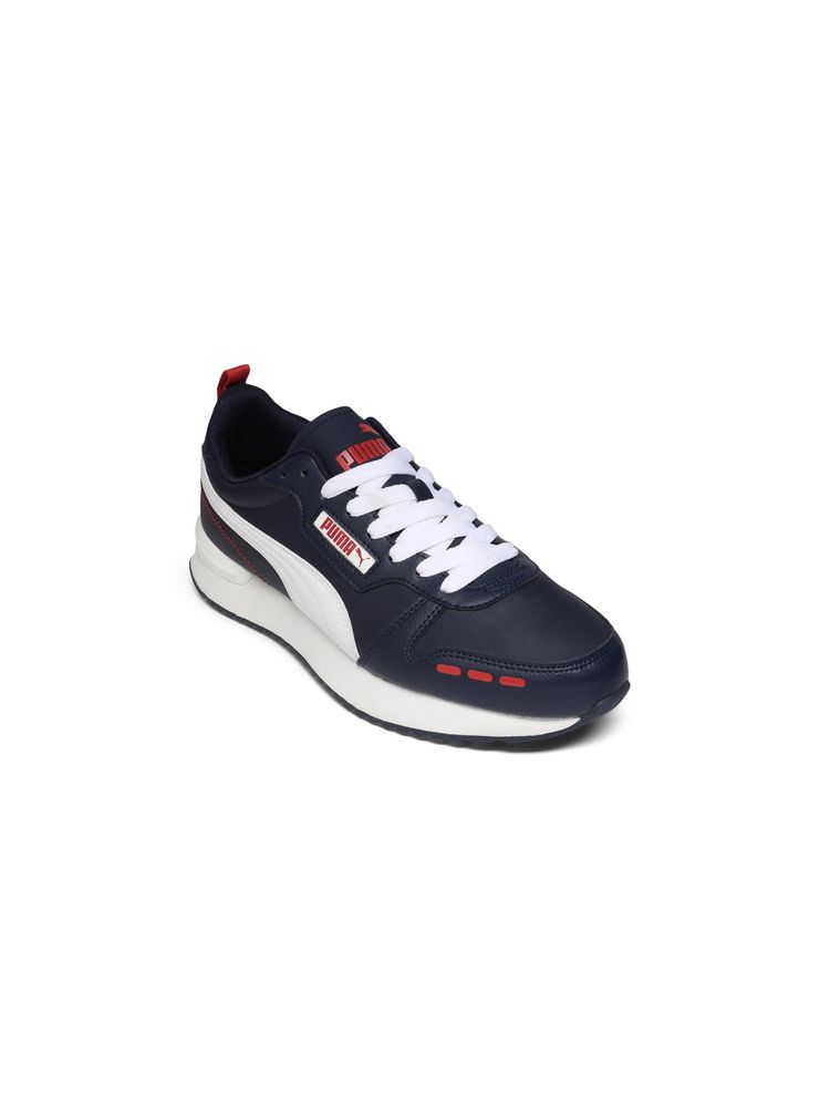 Puma Blue R78 Cushioned Platform Sneakers-image-40