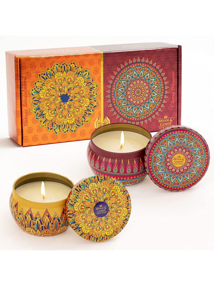 BRYAN & CANDY Cherry- Sandalwood Candle (Pack Of 2)-image-4