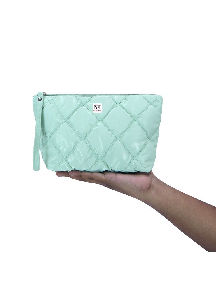 NFI Essentials Multipurpose Quilted Cosmetic Pouch Checkered Puffy Makeup-picture-12