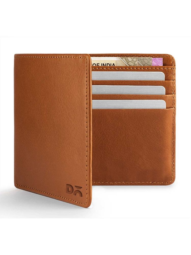 DailyObjects Tan Leather Slim Classic Billfold Wallet-picture-20