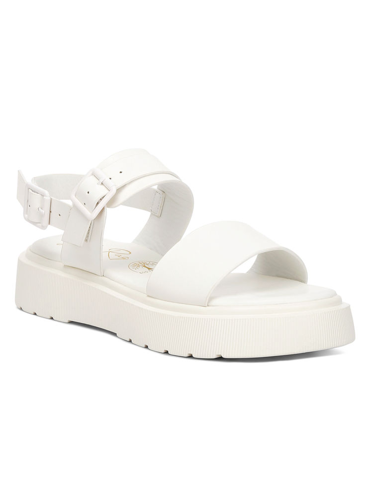 London Rag White Chunky Sandals In White-picture-20