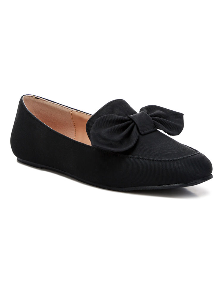London Rag Black Bow Embellished Loafers-image-28