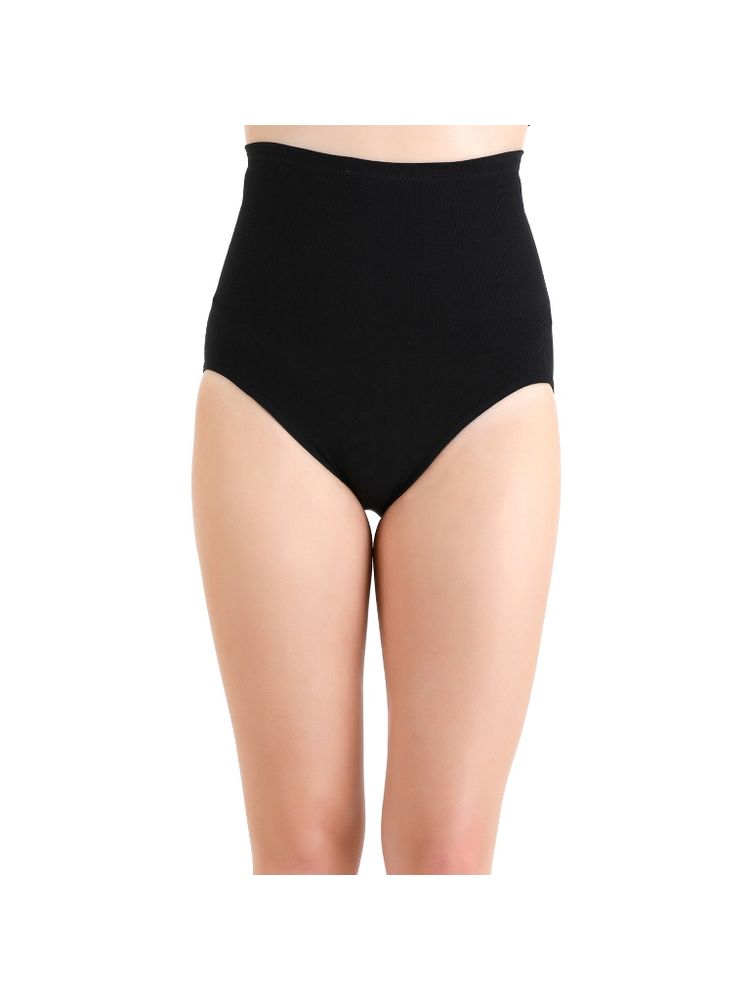 Zivame Everyday Shaping Cotton Midwaist Seamless Hipster Panty - Black