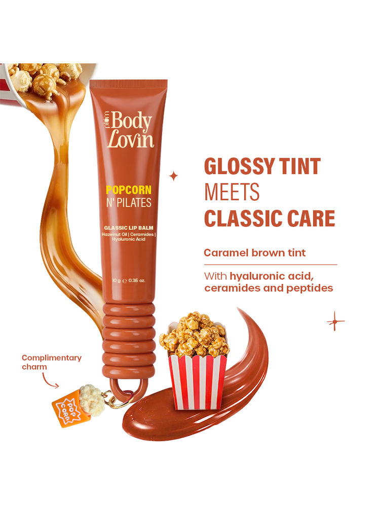 Plum BodyLovin' Popcorn N' Pilates Glassic Lip Balm - Caramel Brown-image-31