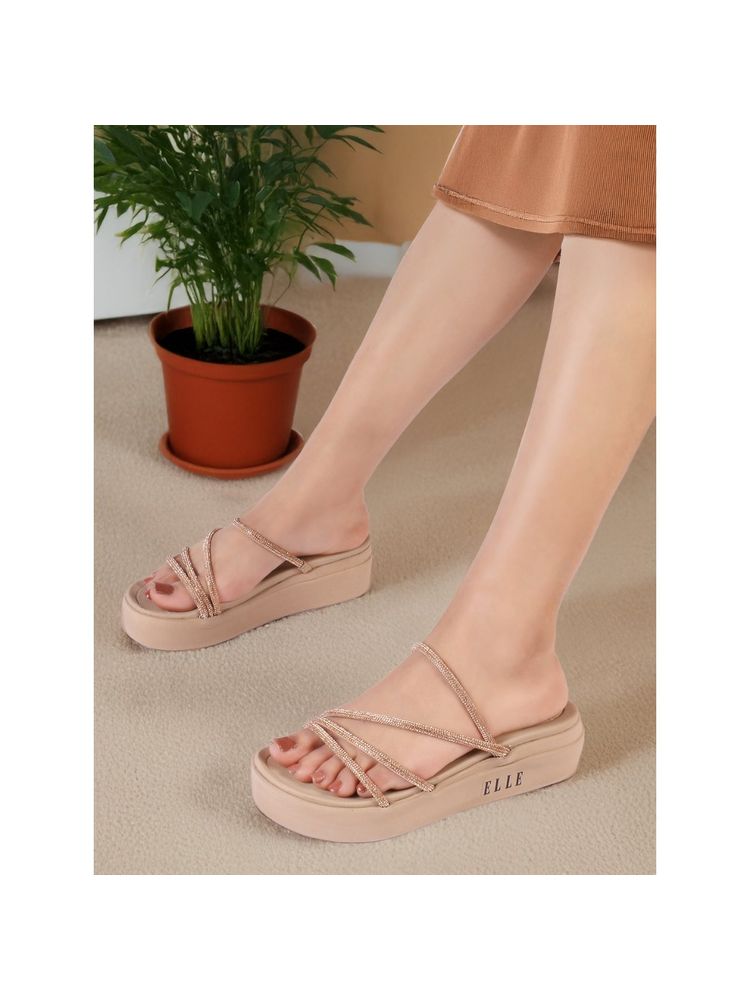 ELLE Women's Multi-Strap Platform Heels-picture-40