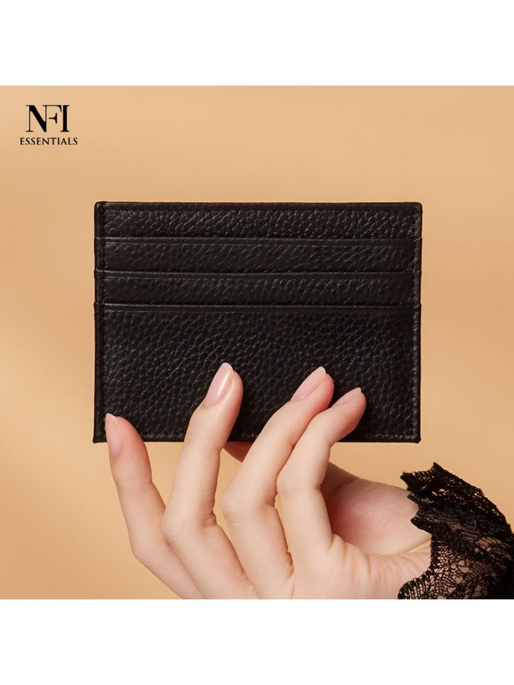 NFI Essentials PU Leather 7 Slots Vertical Card Holder - Black-picture-15