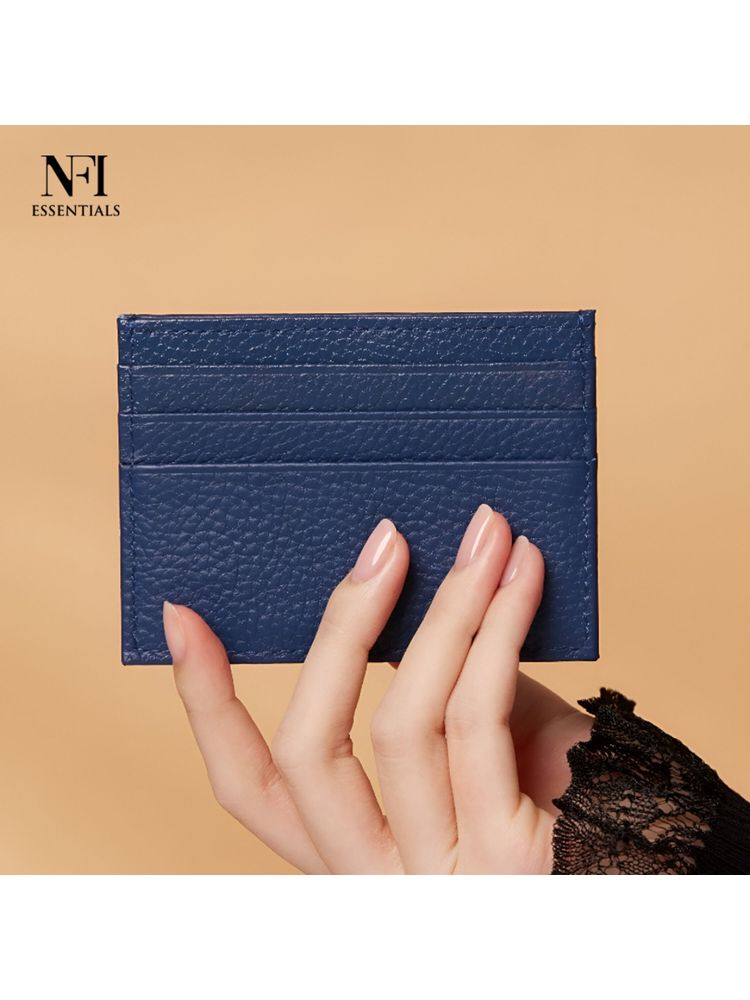 NFI Essentials PU Leather 7 Slots Vertical Card Holder - Blue-picture-13