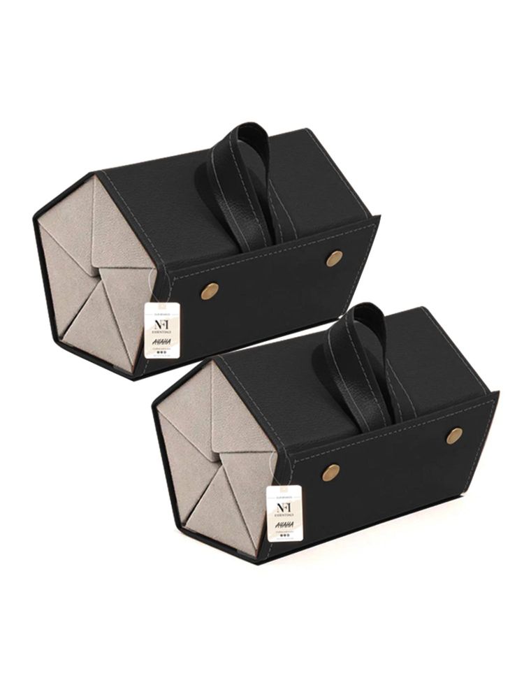 NFI Essentials Black Pack Of 2 Sunglasses Foldable Travel Goggles Storage Case With 5 Slots-picture-9